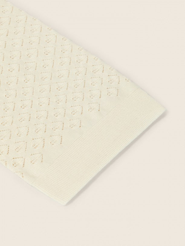 Coperta lavorata beige