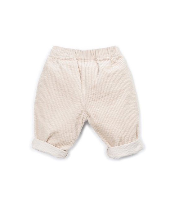 Pantalone in velluto rocciatore panna