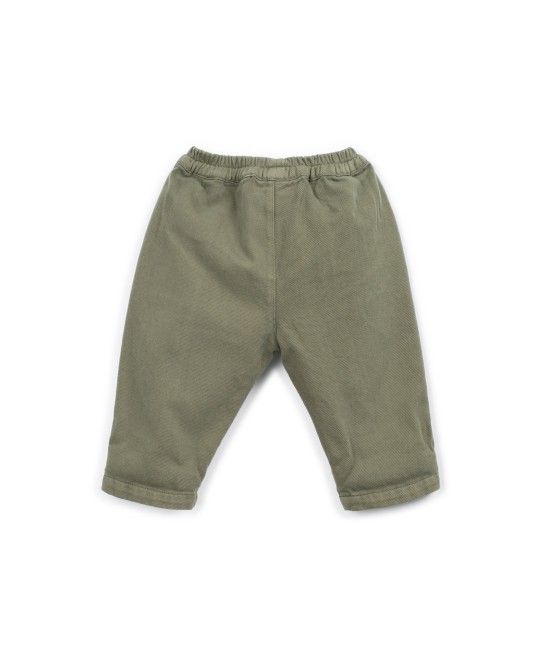 Pantalone in drill kaki