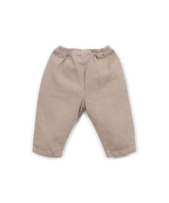 Pantalone in drill sabbia