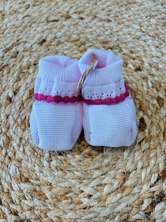 Babbucce in filo di cotone fiocco