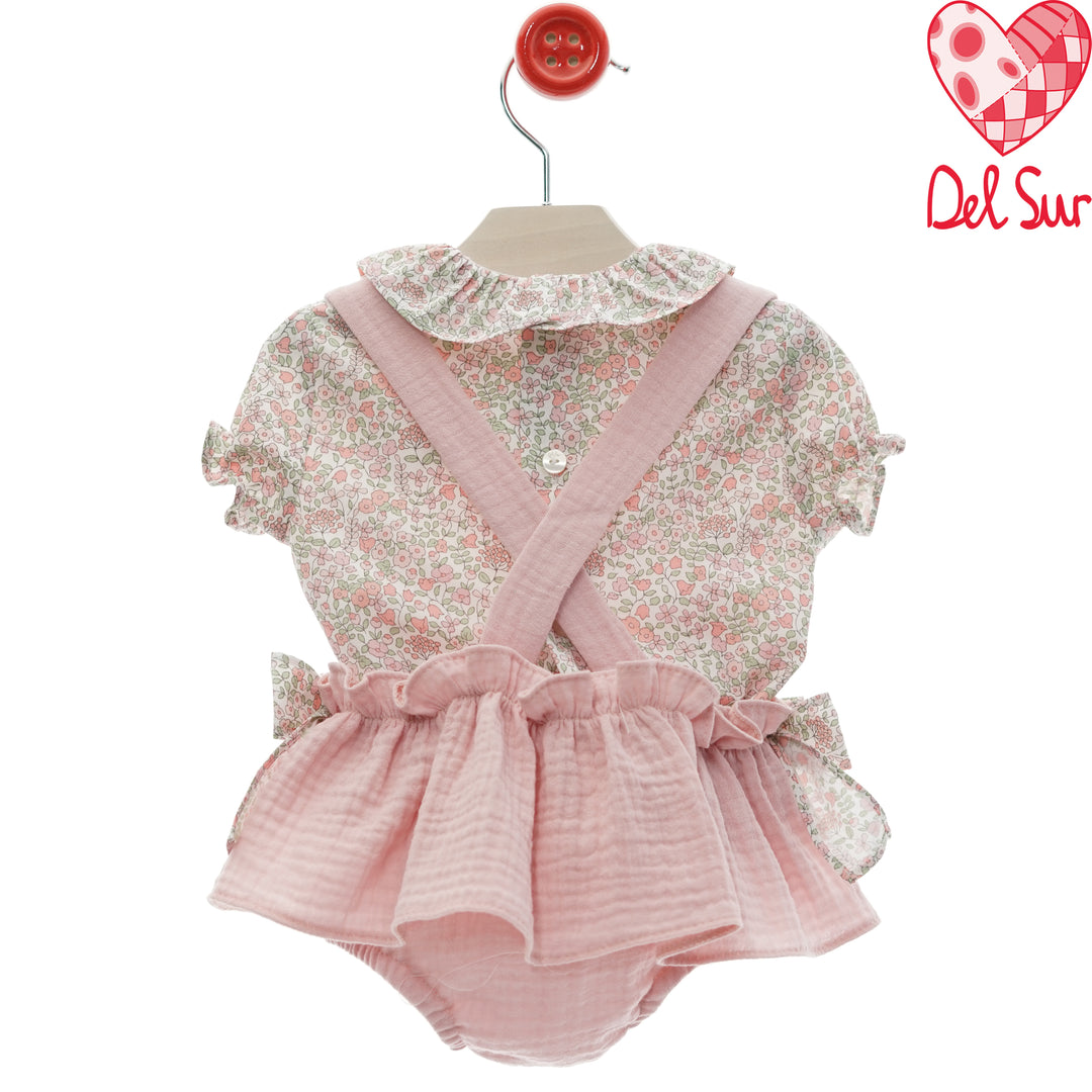 Pagliaccetto rosa antico con camicia