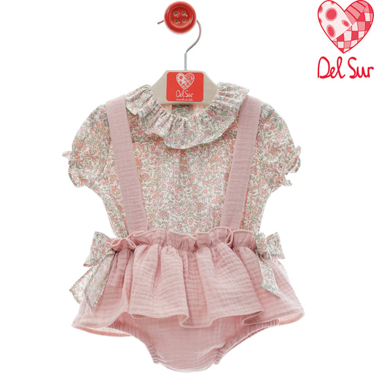 Pagliaccetto rosa antico con camicia