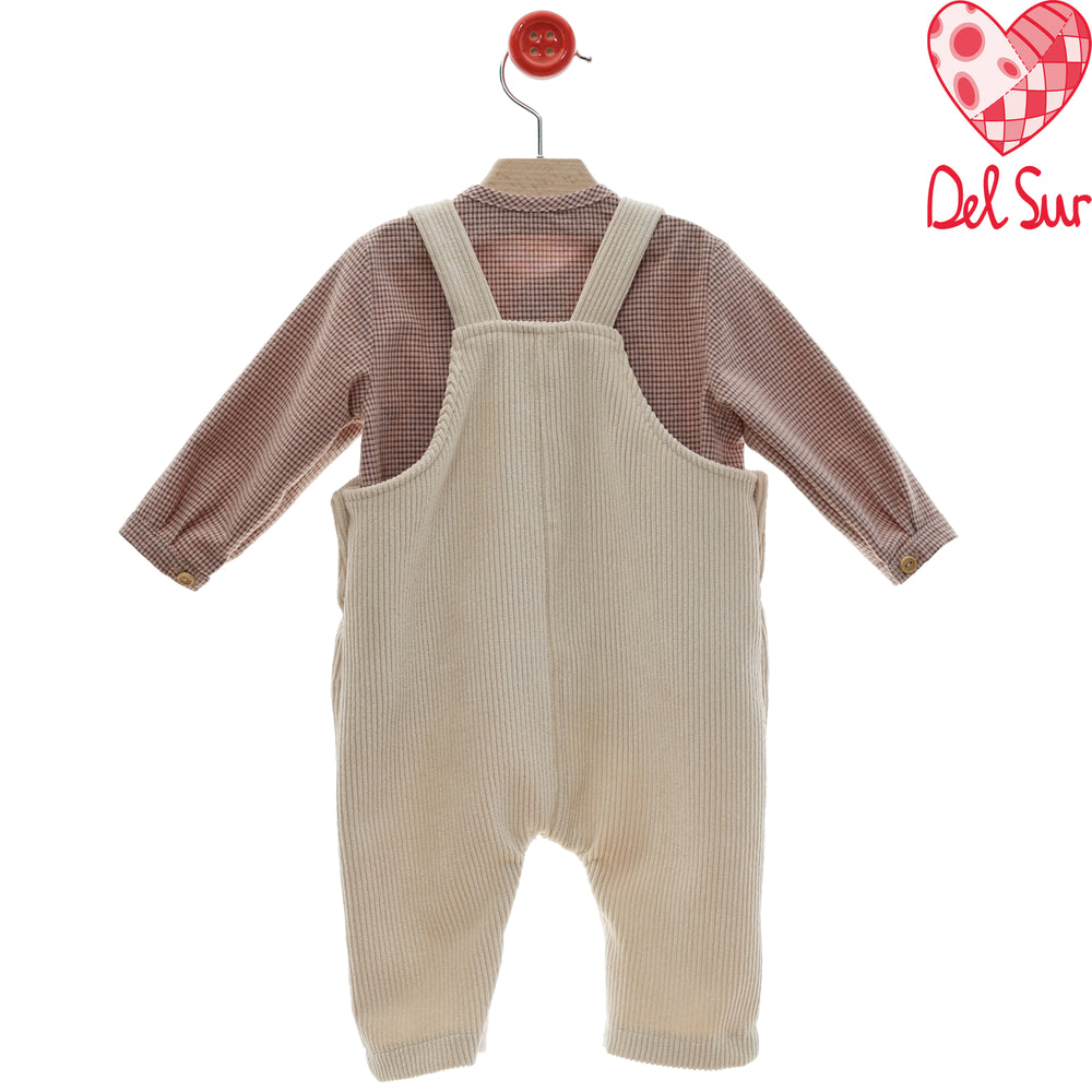 Completo salopette e camicia