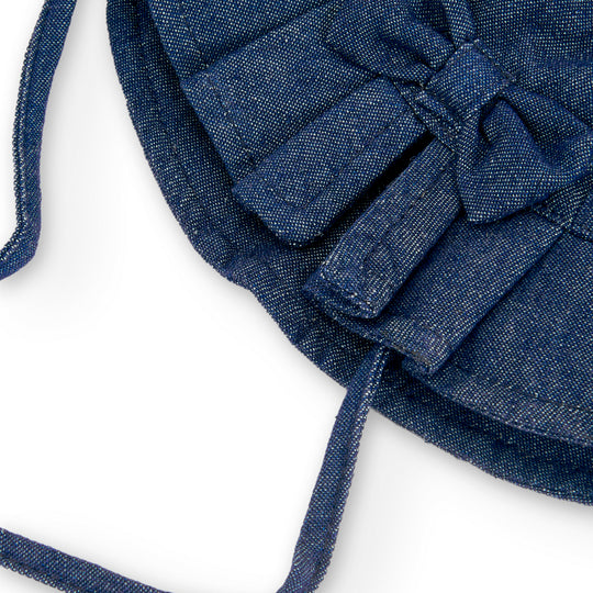Cappello denim con fiocchetto