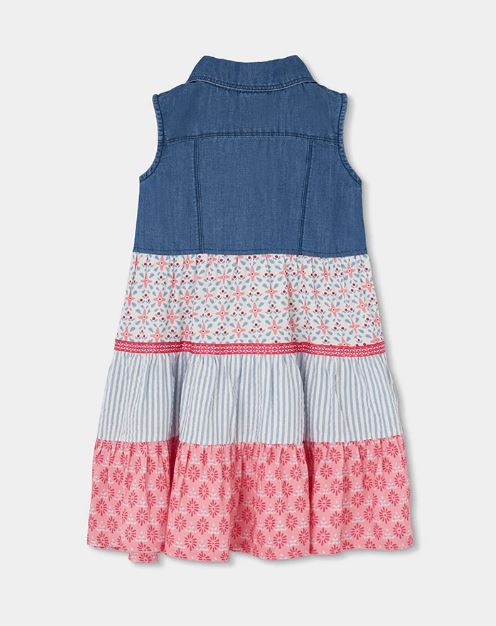 Abito in denim combinato