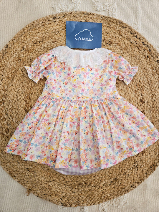 Mini abito con culotte Fiori