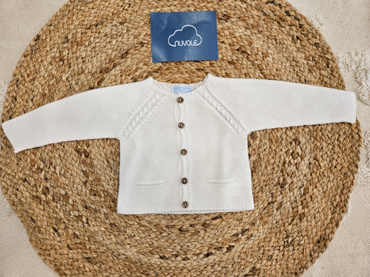 Cardigan di filo bianco