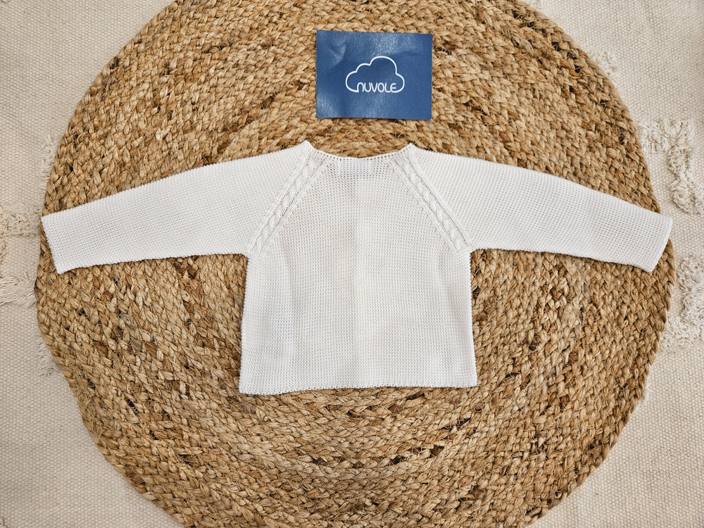 Cardigan di filo bianco