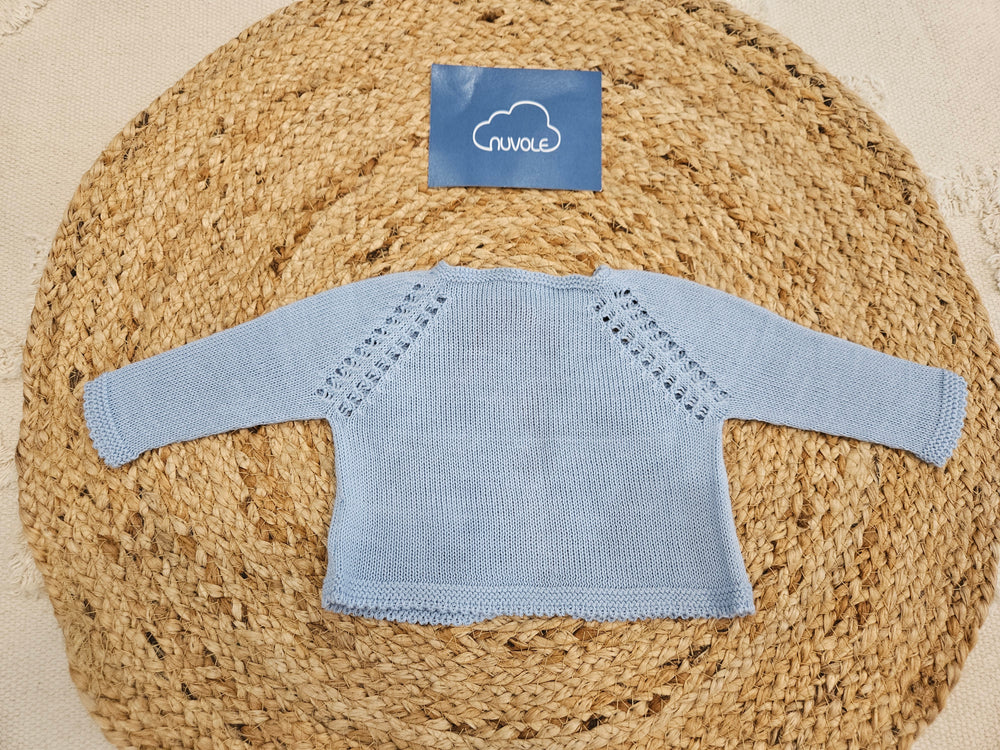 Cardigan di filo cielo