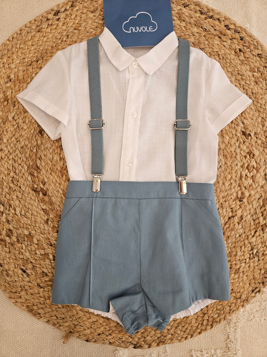 Completo Camicia e Bermuda Bretelle