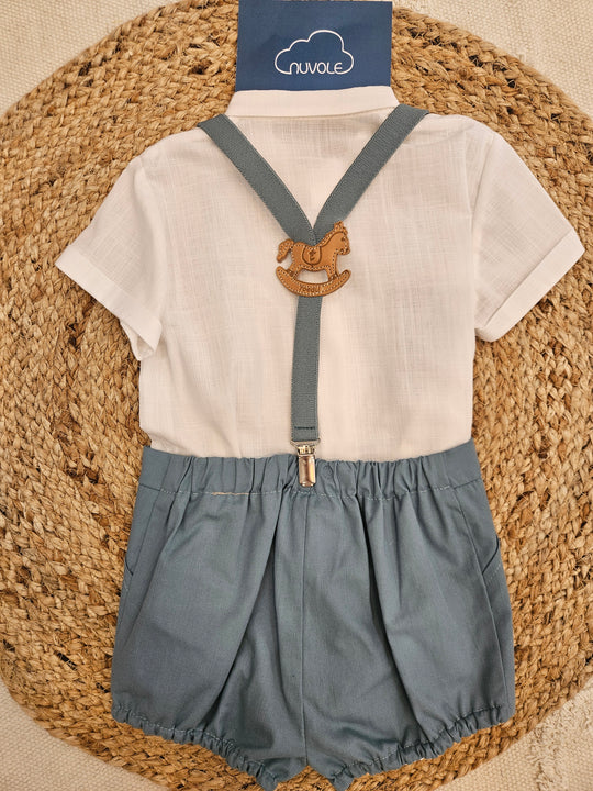 Completo Camicia e Bermuda Bretelle