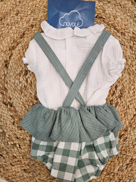 Pagliaccetto vichy verde