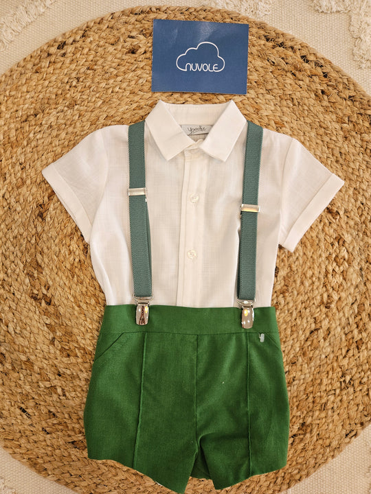 Completo Camicia e Bermuda Bretelle