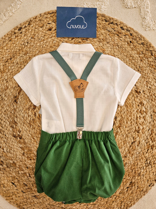 Completo Camicia e Bermuda Bretelle