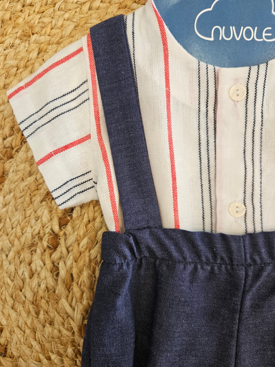 Completo Camicia e Salopette Pagliaccetto