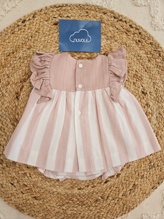 Abitino con culotte righe