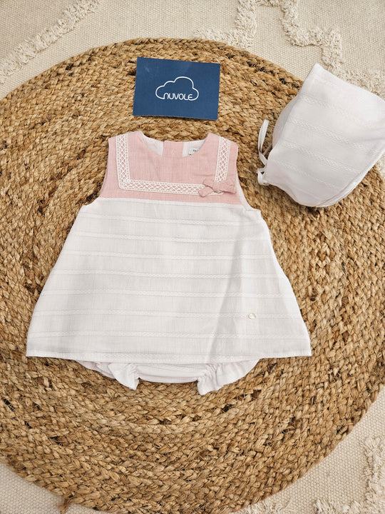 Abitino con culotte e cuffietta