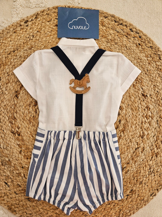 Completo Camicia e Bermuda Bretelle
