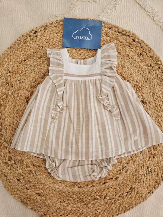 Abito con culotte righe