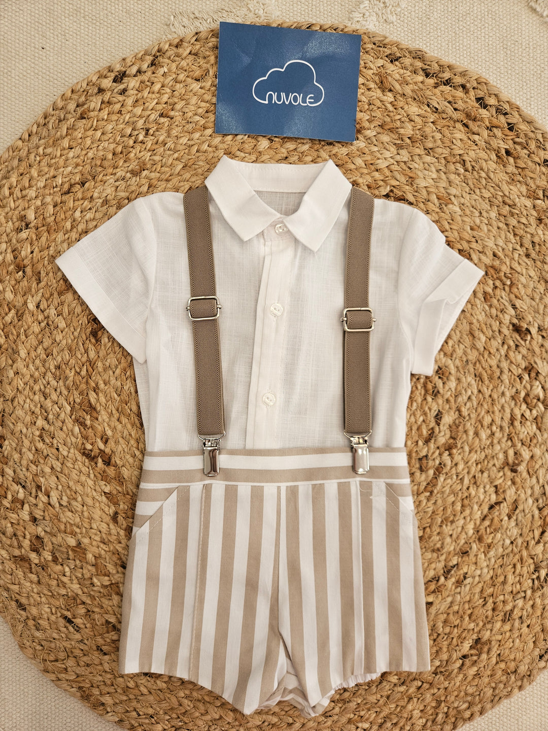 Completo Camicia e Bermuda Bretelle