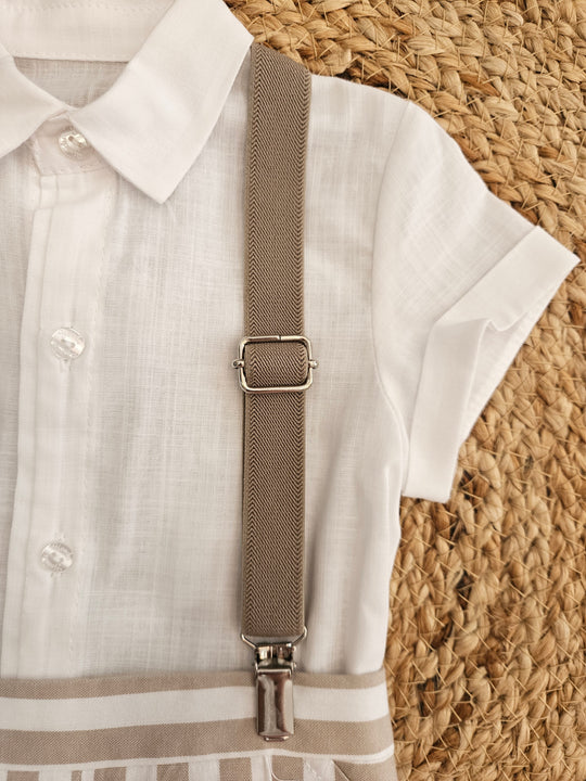 Completo Camicia e Bermuda Bretelle