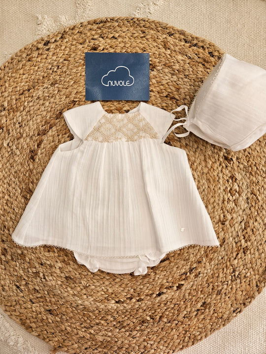 Abito con culotte  e cuffietta