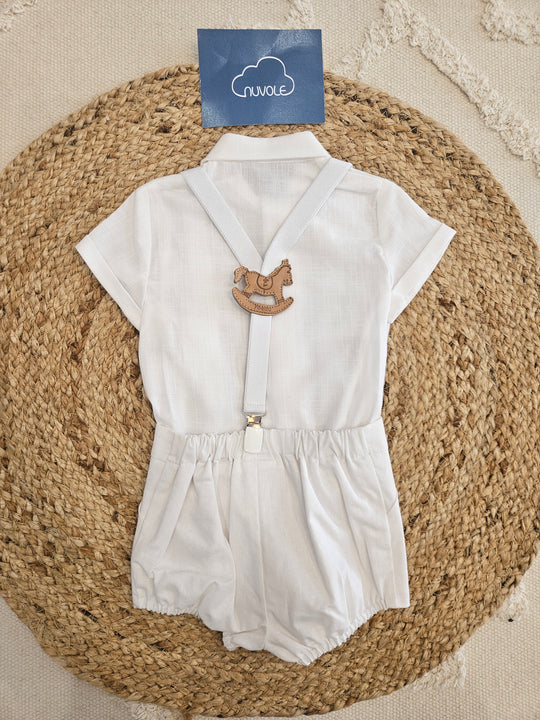 Completo Camicia e Bermuda Bretelle