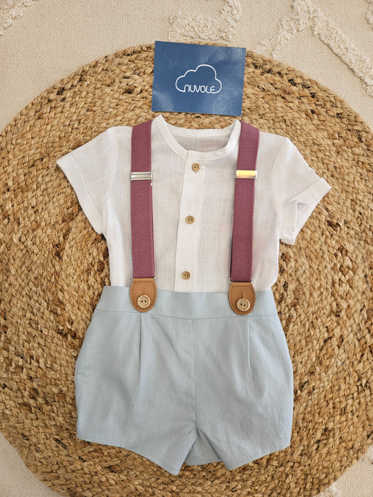 Completo Camicia e Bermuda Bretelle