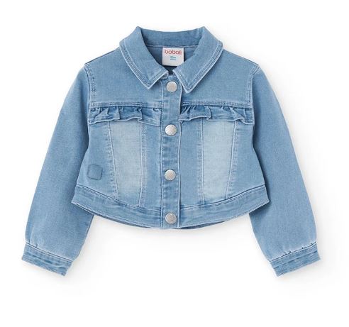 Giubbino denim con volant