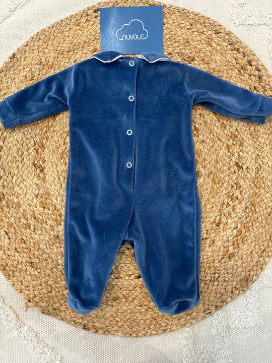 Tutina in ciniglia blu