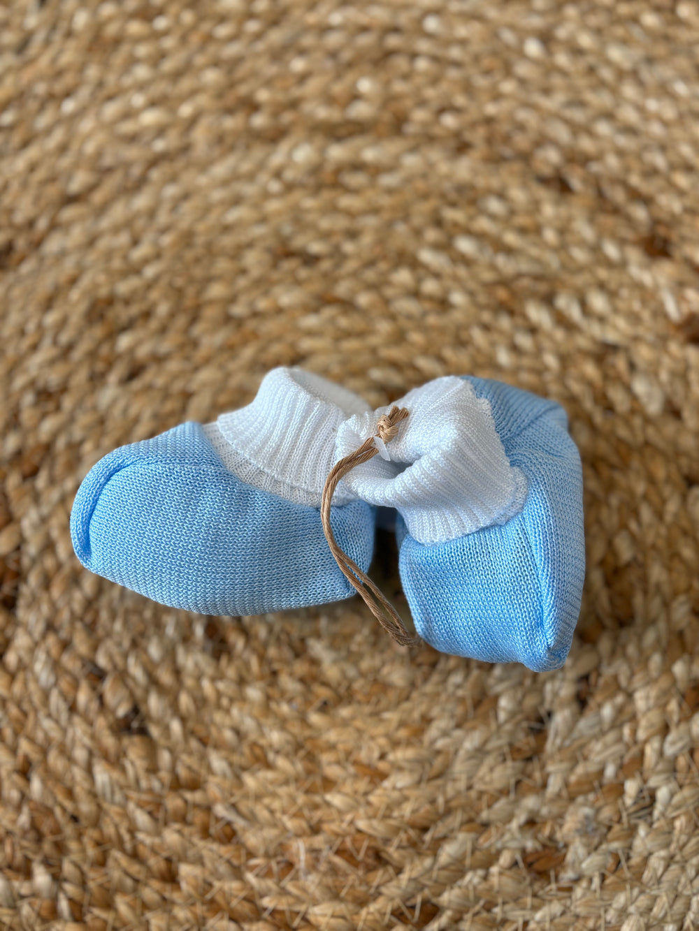 Babbucce in filo di cotone cielo