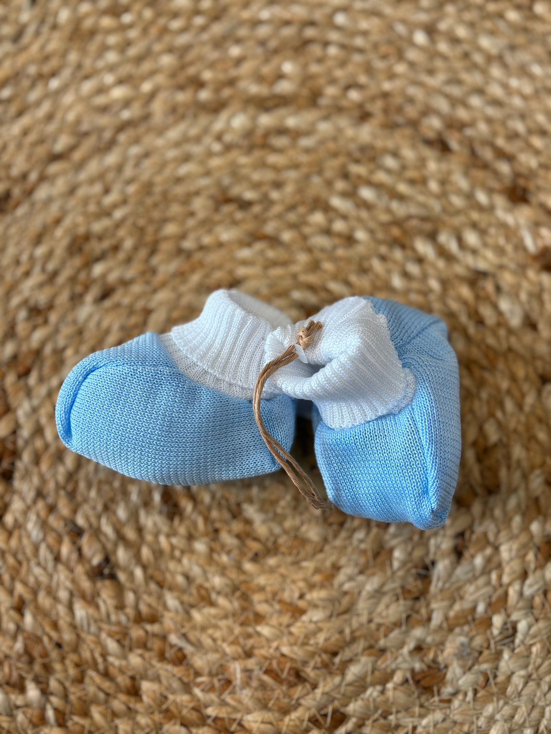 Babbucce in filo di cotone cielo