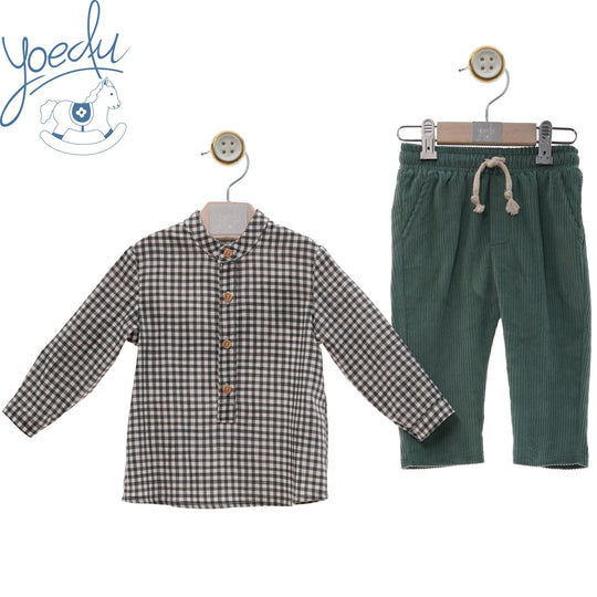 Completo camicia a quadri