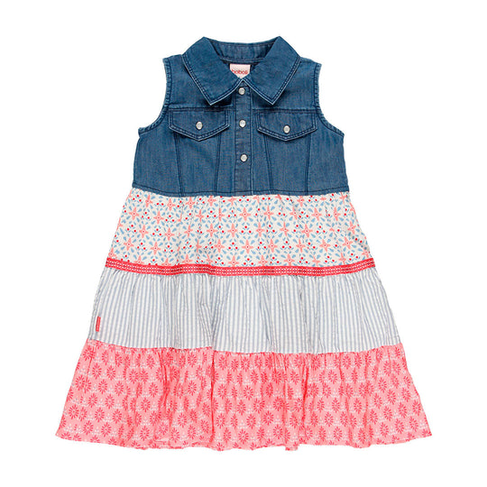 Abito in denim combinato