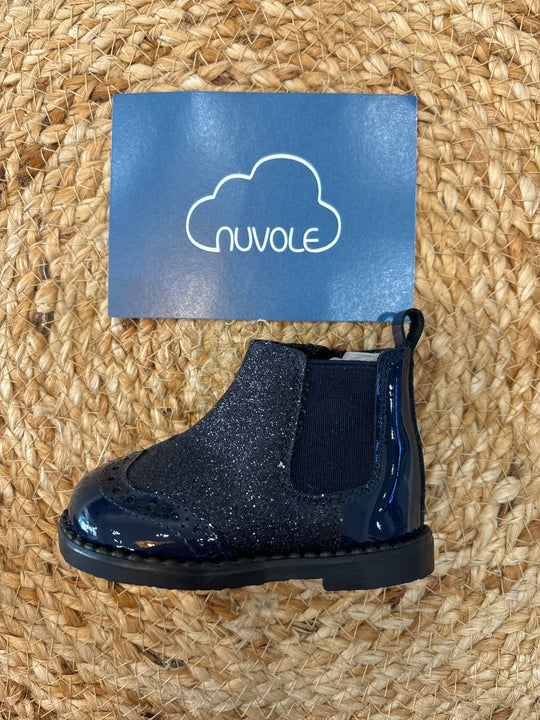 Stivaletto in vernice e glitter