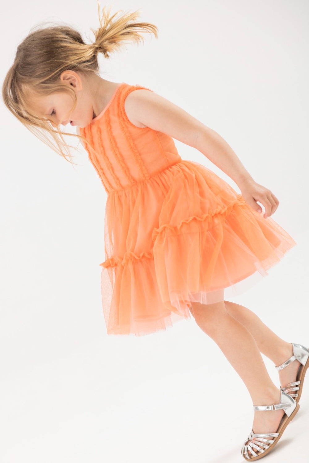 Abito in tulle arancio