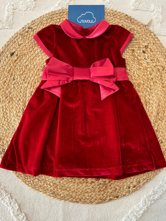 Abito in velluto rosso