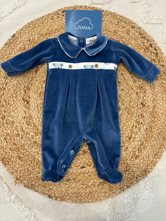 Tutina in ciniglia blu