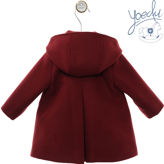 Cappotto in panno bordeaux
