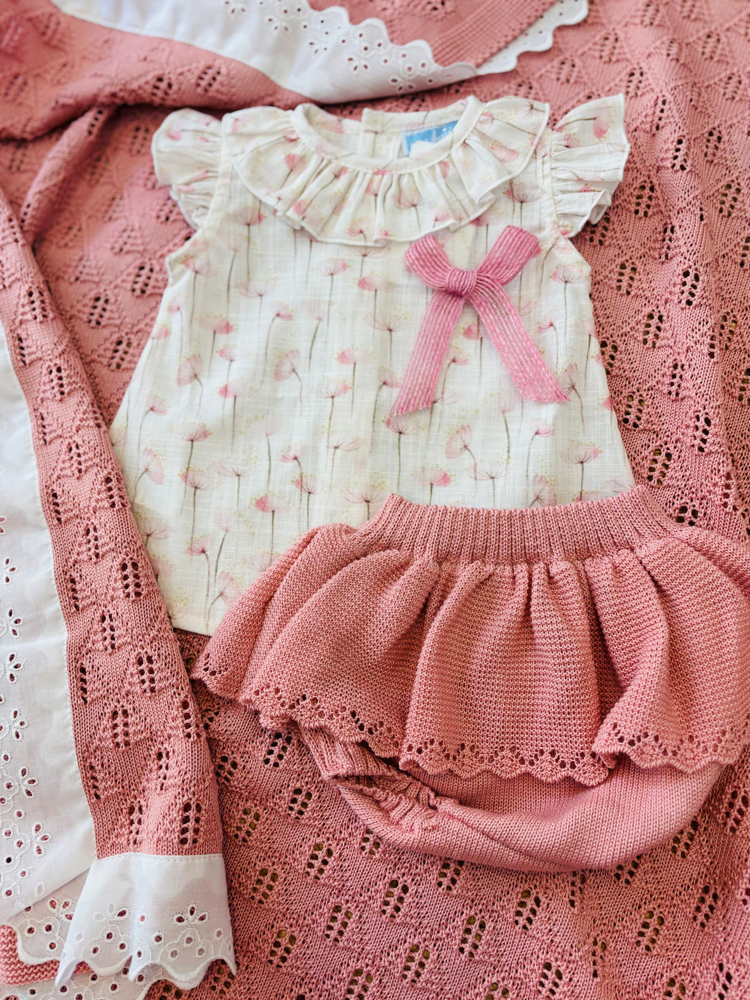 Coperta in filo di cotone blossom