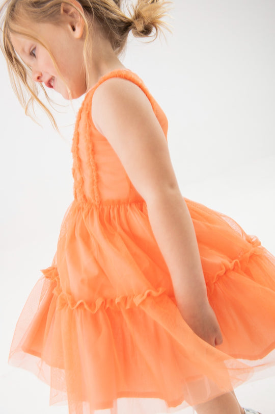 Abito in tulle arancio