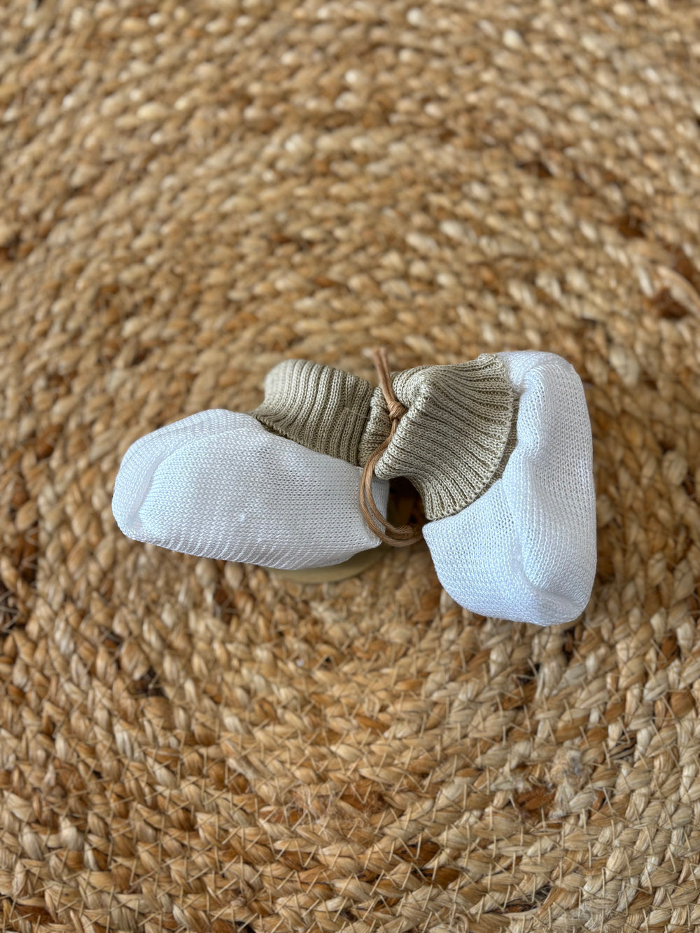 Babbucce in filo di cotone bianco