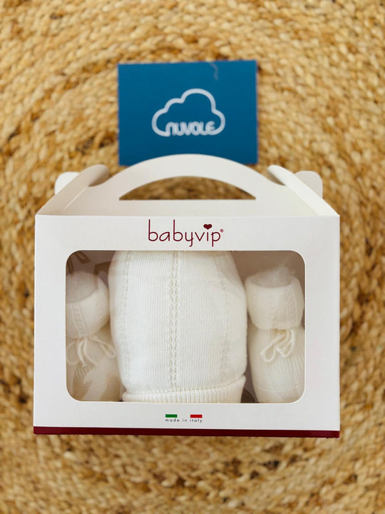 Set scarpina e cappello in lana