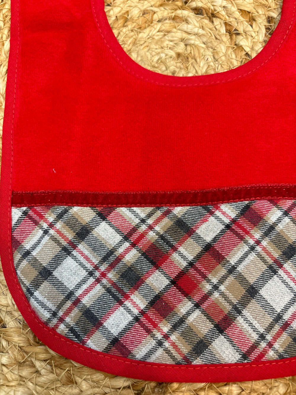 Bavetta tartan e velluto glitter