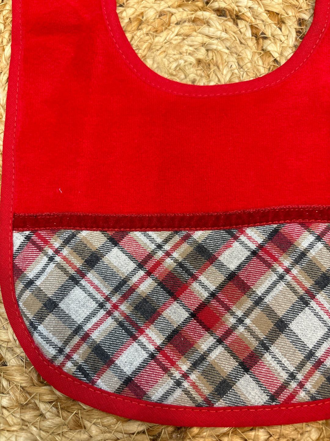 Bavetta tartan e velluto glitter