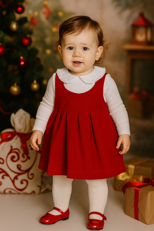 Scamiciata in velluto rosso