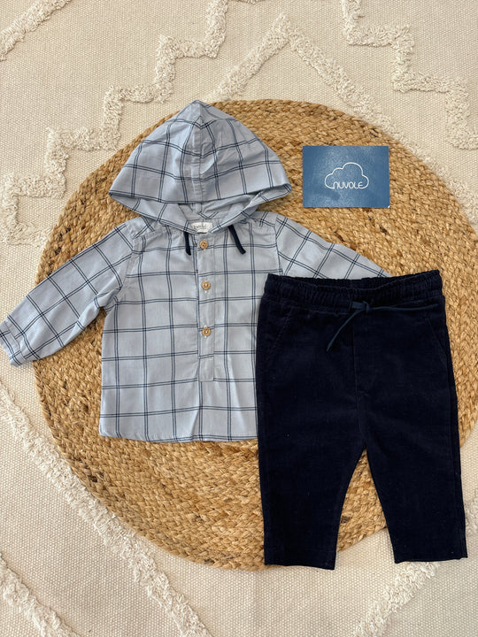 Completo camicia con cappuccio