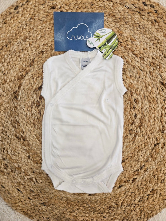 Body smanicato in bamboo