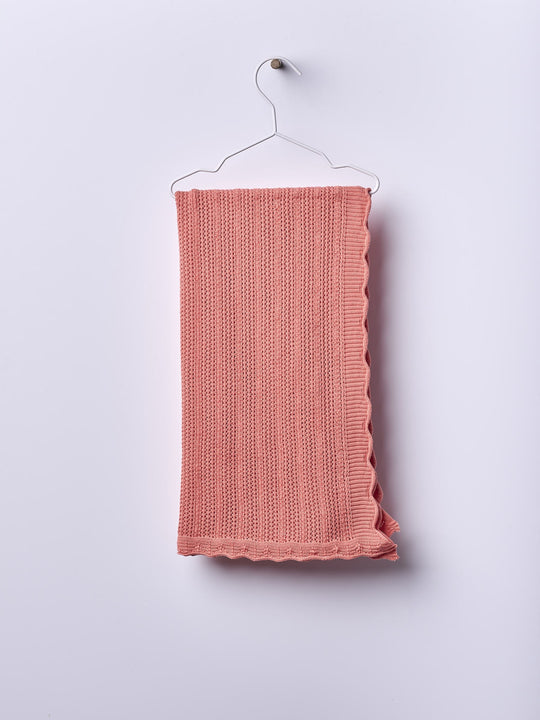 Coperta in cotone corallo